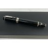 PENNA MONTBLANC BOHEME FOUNTAIN PLATINUM BLACK STONE RARA VINTAGE SCATOLA 