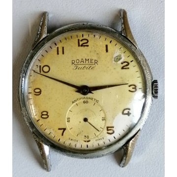 2 pz. ANTICO OROLOGIO POLSO Roamer EPOCA 900 meccanico OLD WRIST WATCH VINTAGE