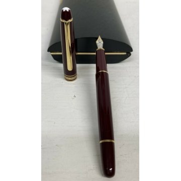 PENNA STILOGRAFICA MONTBLANC MEISTERSTUCK 144 BORDEAUX RARA RESINA VINTAGE 14 K
