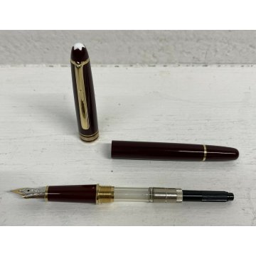 PENNA STILOGRAFICA MONTBLANC MEISTERSTUCK 144 BORDEAUX RARA RESINA VINTAGE 14 K