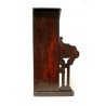 ANTICO PIANOFORTE VERTICALE in LEGNO 18 tasti MINIATURA GIOCATTOLO PRIMI '900  