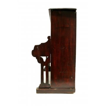 ANTICO PIANOFORTE VERTICALE in LEGNO 18 tasti MINIATURA GIOCATTOLO PRIMI '900  