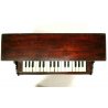 ANTICO PIANOFORTE VERTICALE in LEGNO 18 tasti MINIATURA GIOCATTOLO PRIMI '900  