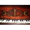 ANTICO PIANOFORTE VERTICALE in LEGNO 18 tasti MINIATURA GIOCATTOLO PRIMI '900  