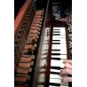ANTICO PIANOFORTE VERTICALE in LEGNO 18 tasti MINIATURA GIOCATTOLO PRIMI '900  