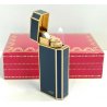 Must de Cartier ACCENDINO TASCA Lacca Cinese BLU Paris VINTAGE LIGHTER BRIQUET