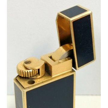 Must de Cartier ACCENDINO TASCA Lacca Cinese BLU Paris VINTAGE LIGHTER BRIQUET