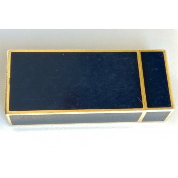 Must de Cartier ACCENDINO TASCA Lacca Cinese BLU Paris VINTAGE LIGHTER BRIQUET