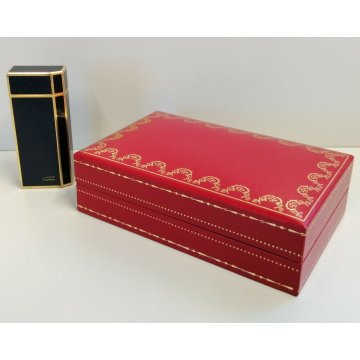 Must de Cartier ACCENDINO TASCA Lacca Cinese BLU Paris VINTAGE LIGHTER BRIQUET