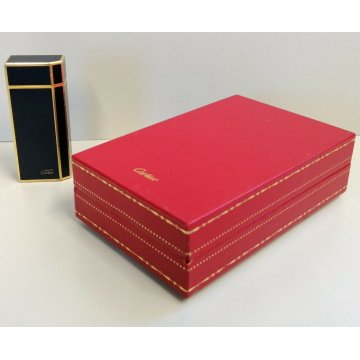 Must de Cartier ACCENDINO TASCA Lacca Cinese BLU Paris VINTAGE LIGHTER BRIQUET