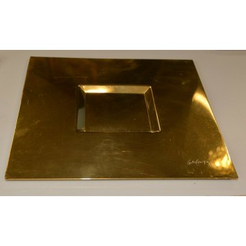 SCULTURA VASSOIO OTTONE CLETO MUNARI CARLO SCARPA GFT FORME CONTEMPORANEE DESIGN