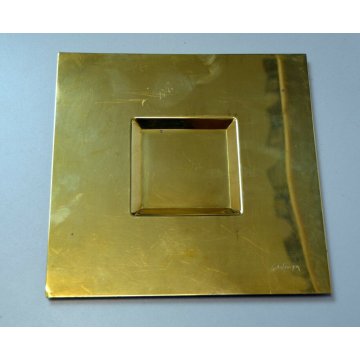 SCULTURA VASSOIO OTTONE CLETO MUNARI CARLO SCARPA GFT FORME CONTEMPORANEE DESIGN