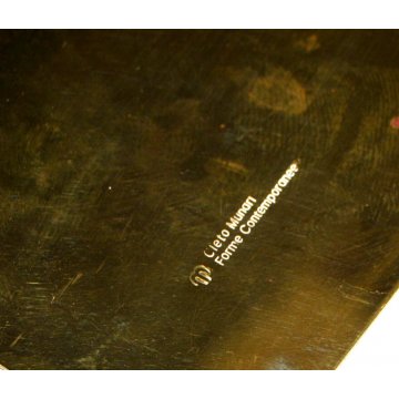 SCULTURA VASSOIO OTTONE CLETO MUNARI CARLO SCARPA GFT FORME CONTEMPORANEE DESIGN