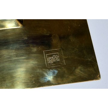 SCULTURA VASSOIO OTTONE CLETO MUNARI CARLO SCARPA GFT FORME CONTEMPORANEE DESIGN