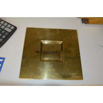 SCULTURA VASSOIO OTTONE CLETO MUNARI CARLO SCARPA GFT FORME CONTEMPORANEE DESIGN
