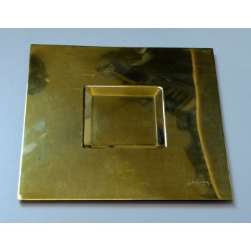 SCULTURA VASSOIO OTTONE CLETO MUNARI CARLO SCARPA GFT FORME CONTEMPORANEE DESIGN