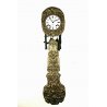 ANTICO OROLOGIO PENDOLO MORBIER COMTOISE OTTONE DECORO SBALZATO FERRO '800