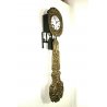 ANTICO OROLOGIO PENDOLO MORBIER COMTOISE OTTONE DECORO SBALZATO FERRO '800