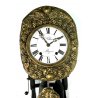ANTICO OROLOGIO PENDOLO MORBIER COMTOISE OTTONE DECORO SBALZATO FERRO '800