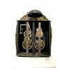 ANTICO OROLOGIO PENDOLO MORBIER COMTOISE OTTONE DECORO SBALZATO FERRO '800