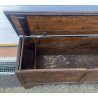 ANTICA CASSAPANCA OTTOCENTO LEGNO LARICE MASSELLO 800 PANCA BAULE ORIGINALE OLD