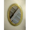 SPECCHIERA OVALE Cristal Arte WALL MIRROR SPECCHIO MOLATO DORATO MODERNISTA '60 