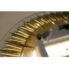 SPECCHIERA OVALE Cristal Arte WALL MIRROR SPECCHIO MOLATO DORATO MODERNISTA '60 