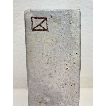 VASO CERAMICA DESIGN ALESSIO TASCA QUADRATO ANNI 60 VINTAGE MADE IN ITALY 