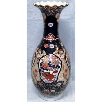 GRANDE ANTICO VASO CINESE PORCELLANA Famille Rose BLU CHINA OLD VASE CHINESE