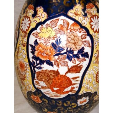 GRANDE ANTICO VASO CINESE PORCELLANA Famille Rose BLU CHINA OLD VASE CHINESE