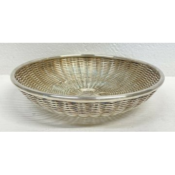 CENTROTAVOLA PORTA PANE LINO SABATTINI ITALY SVUOTATASCHE DESIGN METALLO ANNI 70