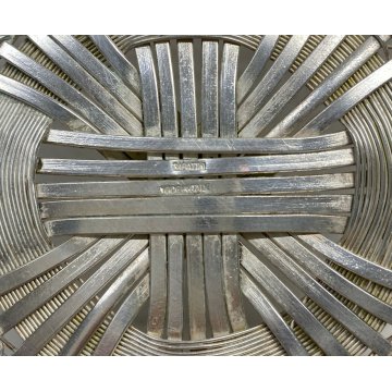 CENTROTAVOLA PORTA PANE LINO SABATTINI ITALY SVUOTATASCHE DESIGN METALLO ANNI 70