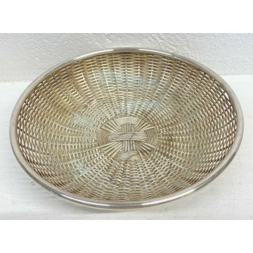 CENTROTAVOLA PORTA PANE LINO SABATTINI ITALY SVUOTATASCHE DESIGN METALLO ANNI 70