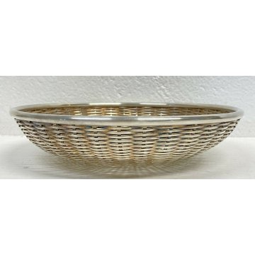 CENTROTAVOLA PORTA PANE LINO SABATTINI ITALY SVUOTATASCHE DESIGN METALLO ANNI 70