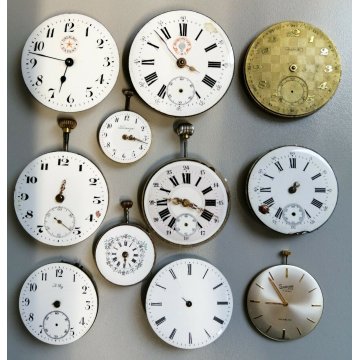 11 pz. MOVIMENTO OROLOGIO TASCA quadrante VINTAGE OLD POCKET WATCH MONACHINA
