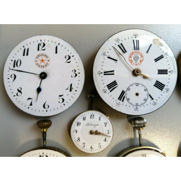 11 pz. MOVIMENTO OROLOGIO TASCA quadrante VINTAGE OLD POCKET WATCH MONACHINA