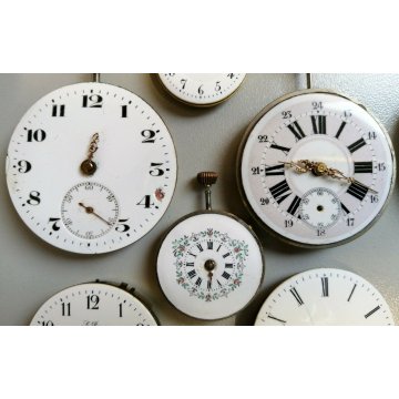 11 pz. MOVIMENTO OROLOGIO TASCA quadrante VINTAGE OLD POCKET WATCH MONACHINA