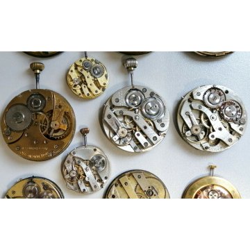 11 pz. MOVIMENTO OROLOGIO TASCA quadrante VINTAGE OLD POCKET WATCH MONACHINA