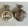 2 pz. OROLOGIO TASCA CACCIA Faiser Replay VINTAGE HUNTER OLD POCKET WATCH HORSE