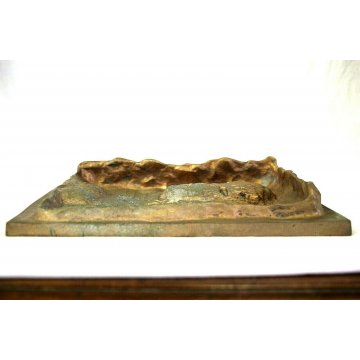 FORMELLA BASSORILIEVO Bruno Cassinari MULTIPLO BRONZO 32/100"Figura"ARTE MODERNA