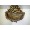 ANTICO PORTAOMBRELLI CIGNO BRONZO PATINA ROBUSTO DECORO BASSORILIEVO MIDCENTURY