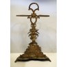 ANTICO PORTAOMBRELLI CIGNO BRONZO PATINA ROBUSTO DECORO BASSORILIEVO MIDCENTURY