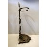 ANTICO PORTAOMBRELLI CIGNO BRONZO PATINA ROBUSTO DECORO BASSORILIEVO MIDCENTURY