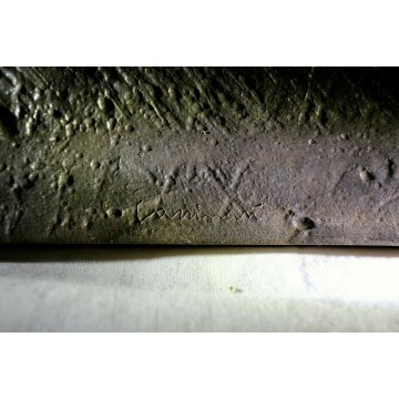 FORMELLA BASSORILIEVO BRONZO FIRMATA Bruno Cassinari CAVALLO ARTE MODERNA ITALIA