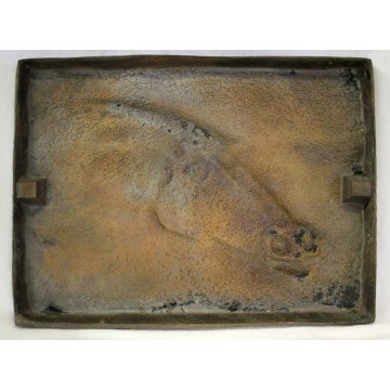 FORMELLA BASSORILIEVO BRONZO FIRMATA Bruno Cassinari CAVALLO ARTE MODERNA ITALIA