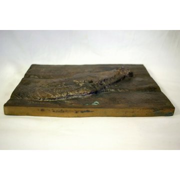 FORMELLA BASSORILIEVO BRONZO FIRMATA Bruno Cassinari CAVALLO ARTE MODERNA ITALIA