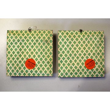 COPPIA DIPINTO RAMINO MINIATURA Dorian RITRATTO FANCIULLI in MEDAGLIONE LIBERTY