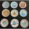 9 PIATTI BUON RICORDO CERAMICA decorati ristorante Ceramiche Solimene Vietri 