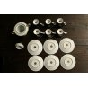 SERVIZIO CAFFE' PORCELLANA Sevres 6pers DECORO FIORI ORO ZECCHINO VINTAGE 50/60s