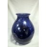GRANDE RARISSIMO VASO DESIGN Barovier Toso 1965 SERIE EFESO BLU MURANO VENEZIA 